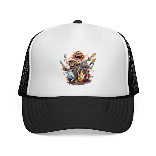 Monsters of Rock and Roll for Music enthusiasts Trucker Caps