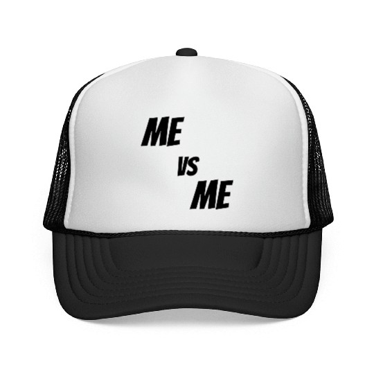 Me vs Me (black) Trucker Caps