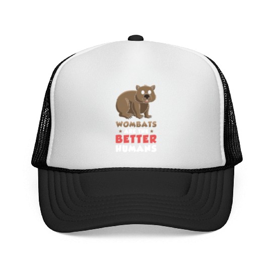 Wombat Australian Animal Lover Trucker Caps