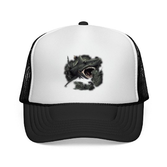 Shark attack Trucker Caps