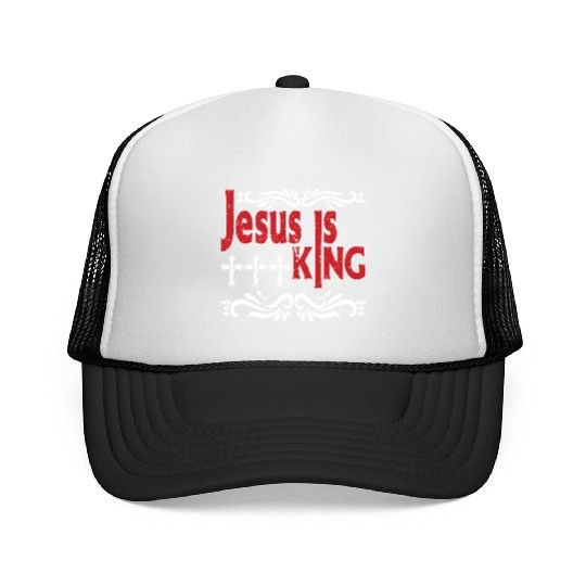 Jesus Is King Love Jesus Christian Christmas Trucker Caps