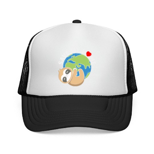 Save My Home Cute Sloth Lover Save Environment Trucker Caps