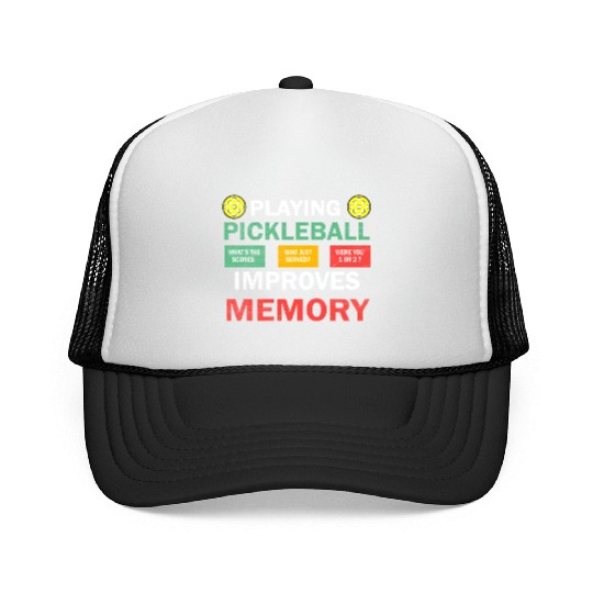 Playing Pickleball improves memory Pickleball Trucker Caps