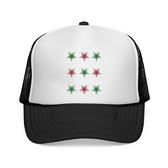 Christmas Themed Snowflake Design Trucker Caps