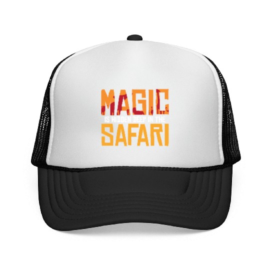 Safari Magic Exploration Wilderness Lion Journey Trucker Caps