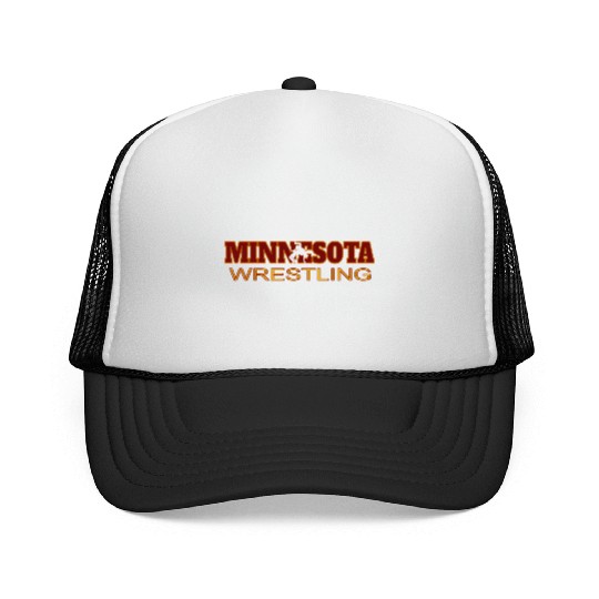 Minnesota Wrestling Freestyle Wrestler State Pride Trucker Caps