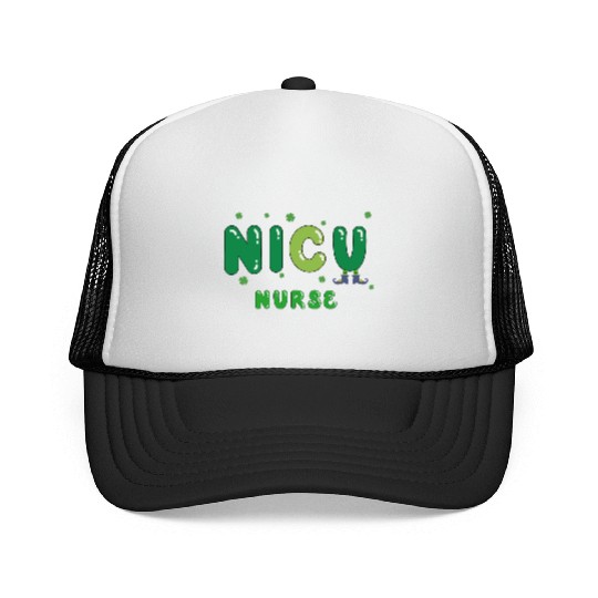 Cute NICU nurse St. Patrick's design Trucker Caps