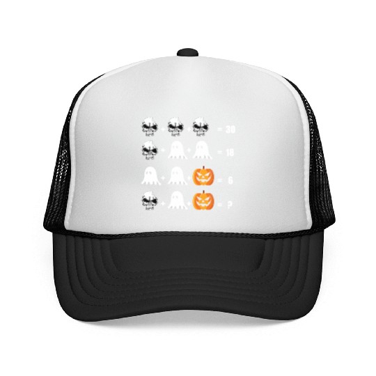 Math Teacher Halloween Trucker Caps
