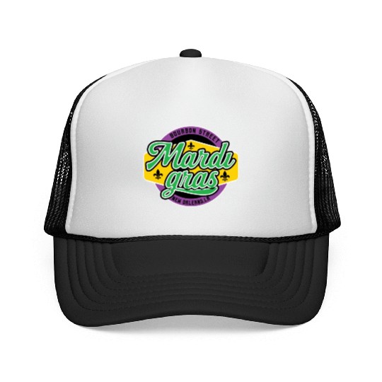 Mardi Gras Bourbon Street Trucker Caps