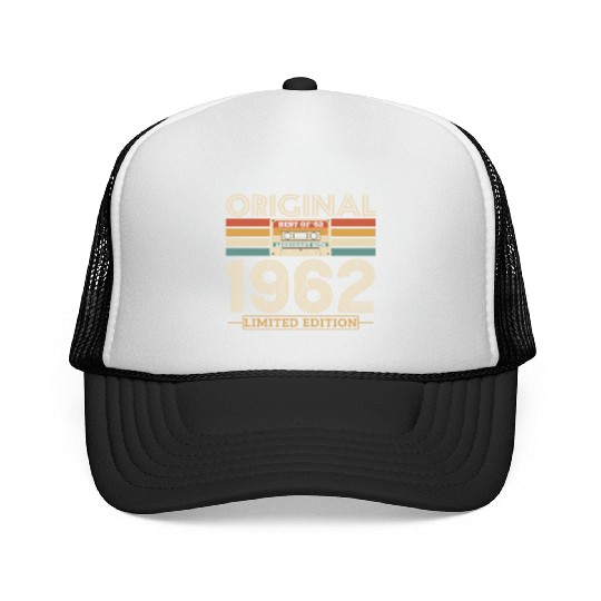 Retro '62 Vintage Birthda Trucker Caps
