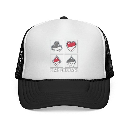 Play Cribbage Playing Cards Loves Crib Board Game Trucker Caps
