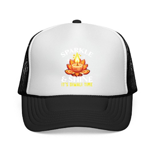 Happy Diwali Diwali Festival Indian Hindu Hinduism Trucker Caps