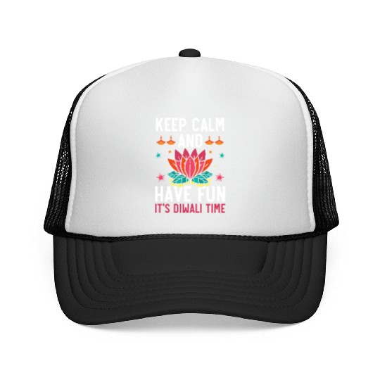 Happy Diwali Diwali Festival Indian Hindu Hinduism Trucker Caps