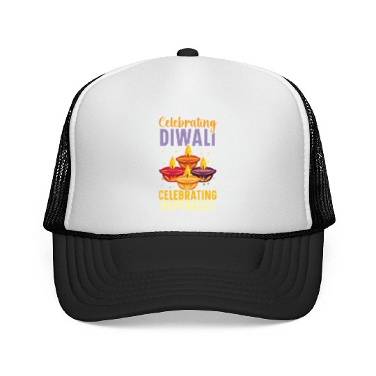 Happy Diwali Diwali Festival Indian Hindu Hinduism Trucker Caps