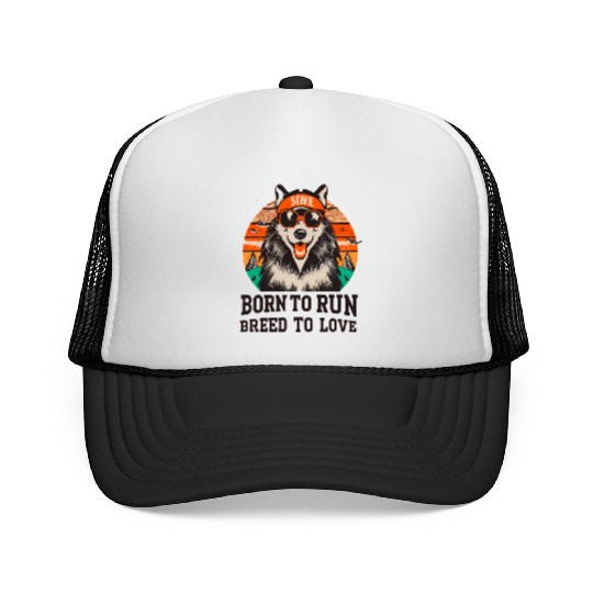 Border Collie Dog Lover Trucker Caps Trucker Caps Apparel