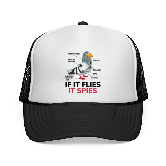 If It Flies It Spies Pigeon Anatomy Bird Aren t Trucker Caps