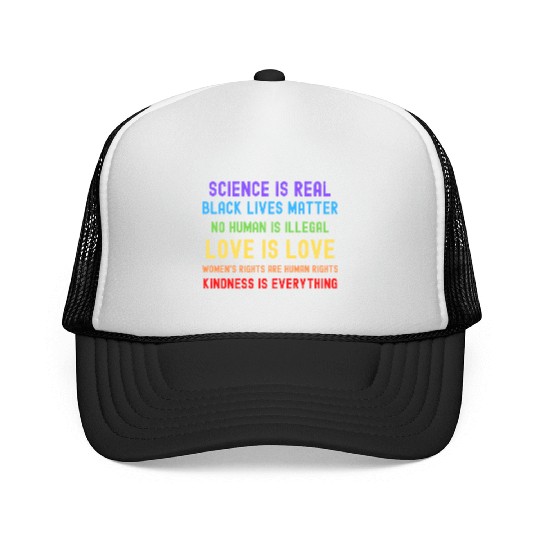 Science Is Real Black Lives Matter Trucker Caps