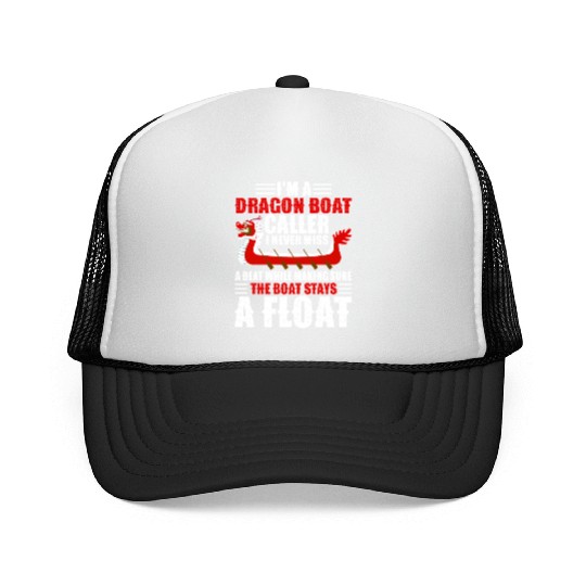 Funny Dragon Boat Caller Never Miss A Beat Racing Trucker Caps