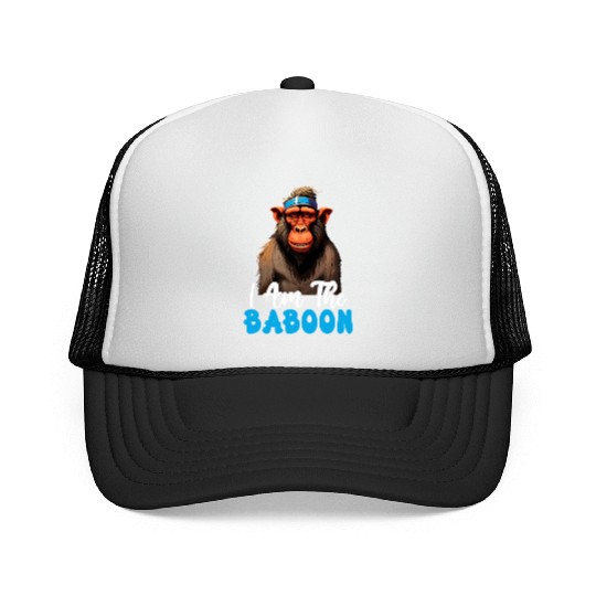 Baboon Monkey Lover Wildlife Animal Zookeeper Trucker Caps