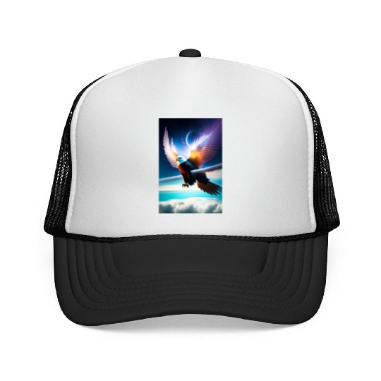 "Embrace Transformation: Crystal Eagle Design" Trucker Caps