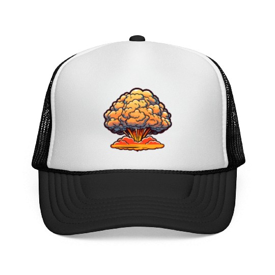 Explosion Fireworks Pyrotechnics Trucker Caps