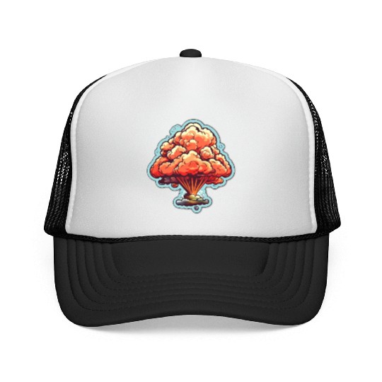Explosion Fireworks Pyrotechnics Trucker Caps