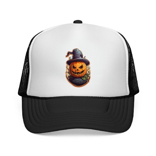 Happy Halloween Pumpkins 22 Trucker Caps