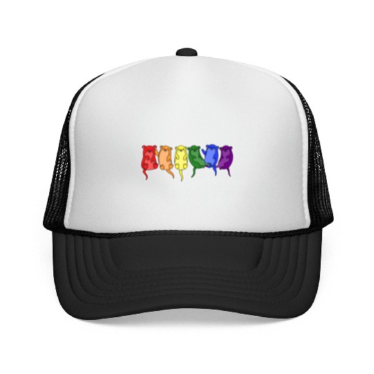 LGBT+ Flag Otter Design for proud LGBT+ People Trucker Caps