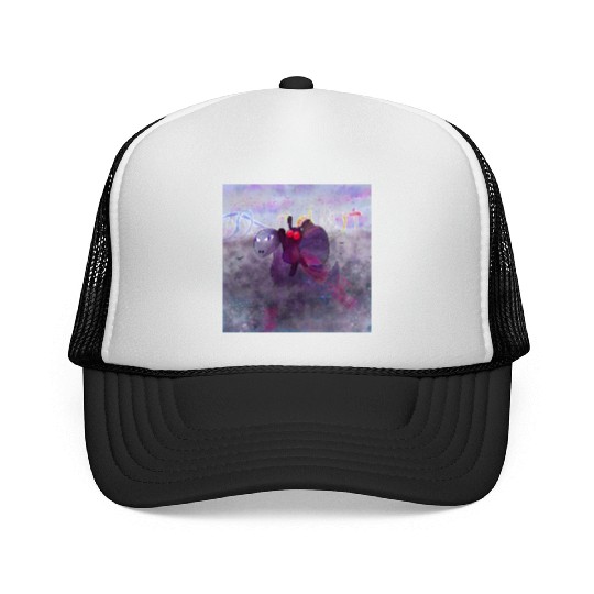 Mothman and Bessie the Lake Erie Monster's Vacay Trucker Caps