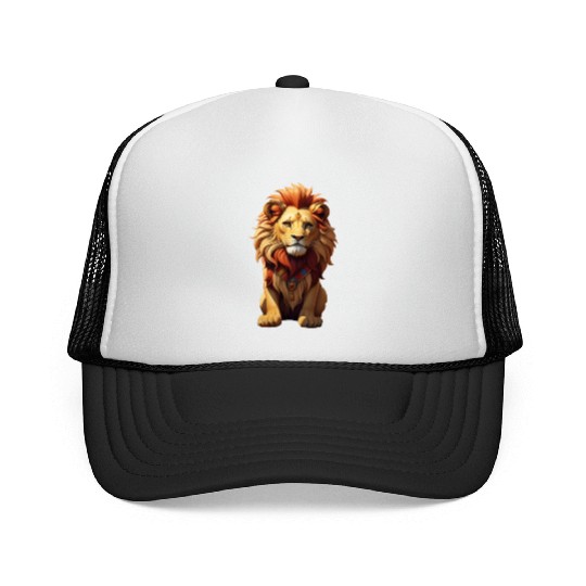 Lion art design Trucker Caps
