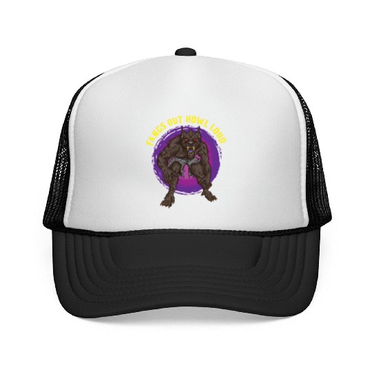 Funny Horror Werewolf Lycanthropy Full Moon Shapes Trucker Caps