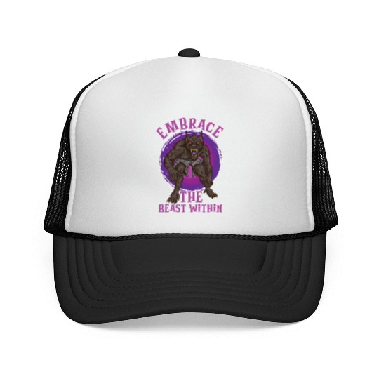 Funny Horror Werewolf Lycanthropy Full Moon Shapes Trucker Caps