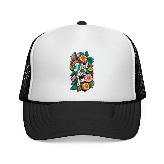 Flower Colorful Summer Palms Trucker Caps Design Vibes
