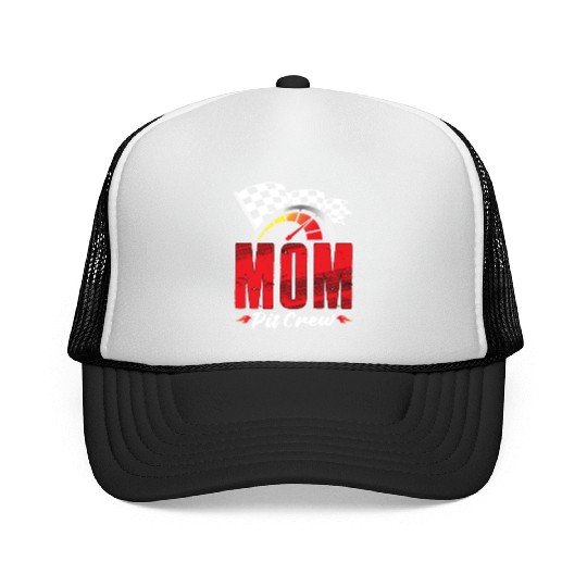 Mom Pit Crew Trucker Caps