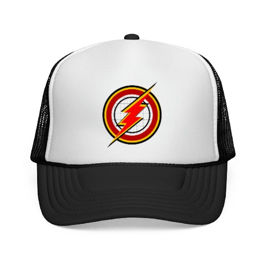 Red and yellow color Gorilla thunder circle design Trucker Caps