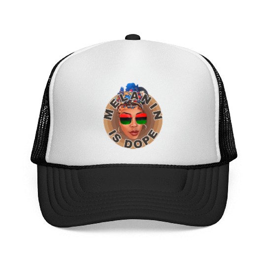 Melanin is Dope, Embracing Our Unique Beauty Trucker Caps