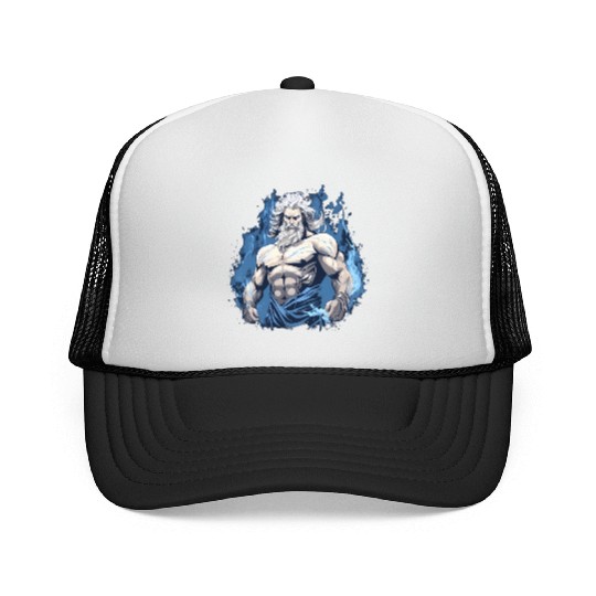 Zeus' Thunderbolt: Godly Gym Dominance Trucker Caps