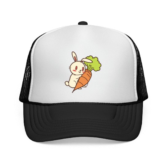 Rabbit And Carrot Trucker Caps