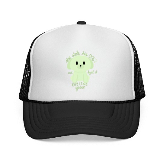 Key Lime Green Dog Trucker Caps