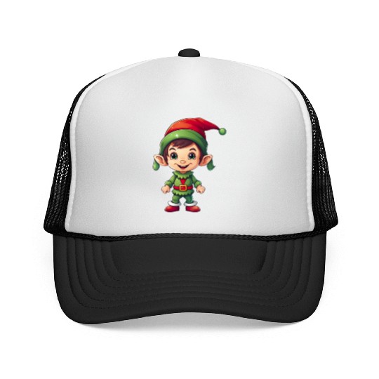 Cool Jolly Stylish Christmas Elf Trucker Caps