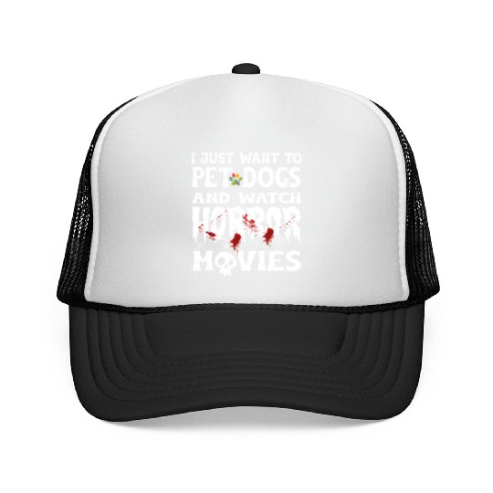 Funny Horror Movie Fan - Halloween Dogs Lover Gift Trucker Caps