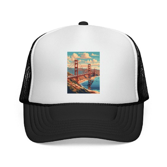 Golden Gate Bridge California Trucker Caps Trucker Caps, Golden