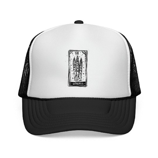 Asparagus Tarot Card - Black Ink Trucker Caps