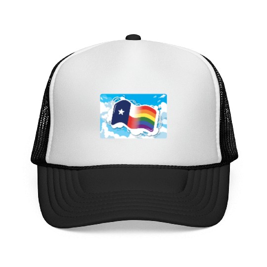 Texas Flag Pride Design for proud LGBT+ Texan Trucker Caps