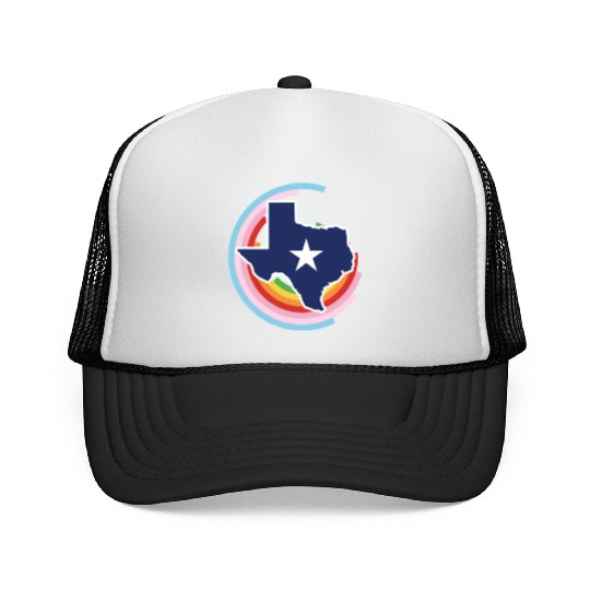 Texas Map Design for proud LGBT+ Texan Trucker Caps