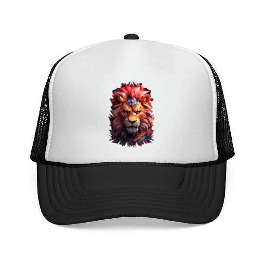 Lion king of the jungle Trucker Caps