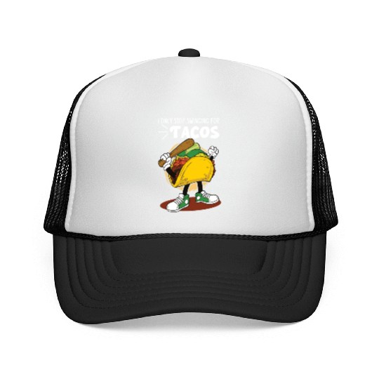 Taco Mexican Food Baseball Card Baseball Player Trucker Caps