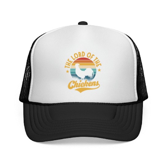 The Lord Of The Chickens Hen Farmer Farming Trucker Caps
