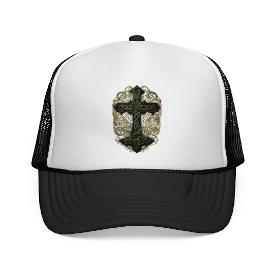 tree celtic cross Trucker Caps