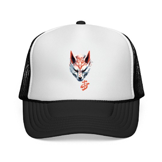 Anime Kitsune Fox Maske Kumiho Samurai Japan Trucker Caps